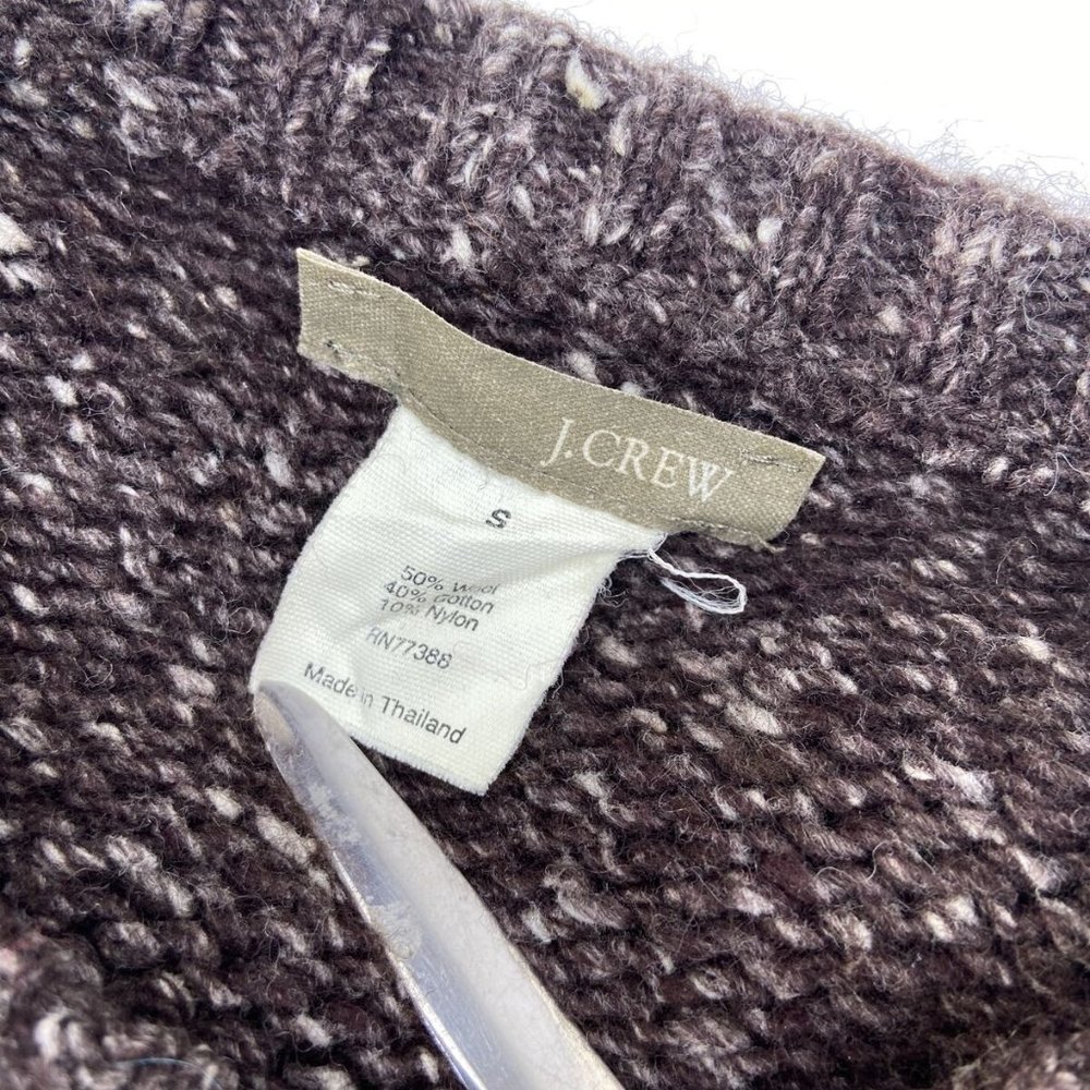 Vintage J Crew Women’s Sweater Brown Marled Size S Wool Blend. - Picture 4 of 5